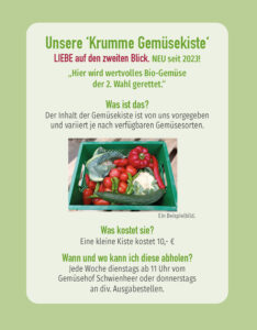 Bio Gemüse retten, Krumme Gemüsekiste